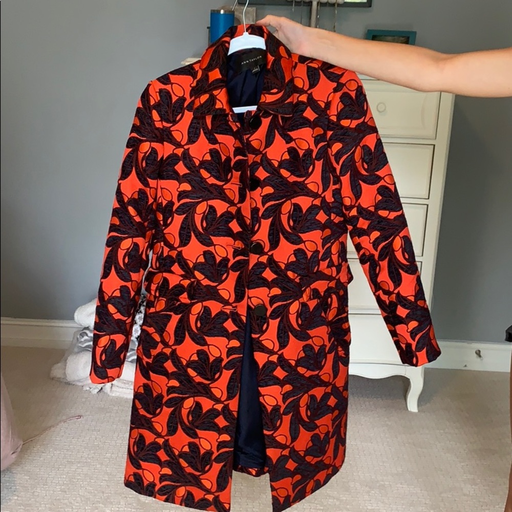 Floral Ann Taylor coat.